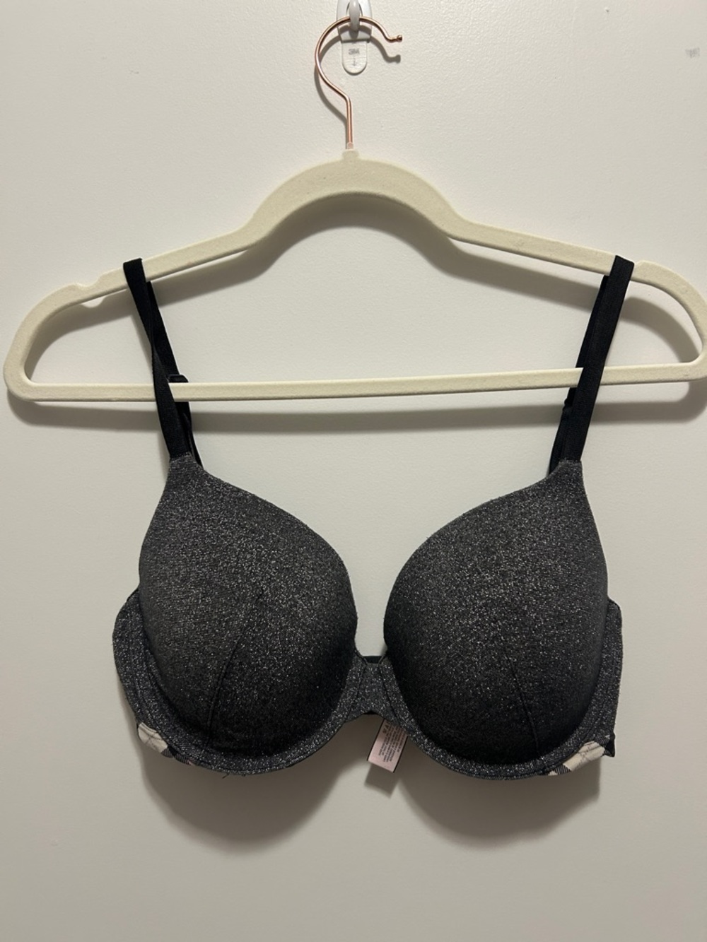 Victorias Secret Stretch Push-Up Bra in Charcoal Sparkle 32DD